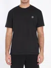 Stone Island Logo Patch T-shirt In Black