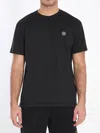 Stone Island Logo Patch T-shirt In Black