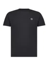 Stone Island Short-sleeve T-shirt With Compass Patch Black In Black