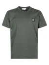 Stone Island Cotton T-shirt With Logo In Green