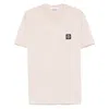 Stone Island Logo Print Crew Neck T-shirt In Pink