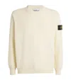 Stone Island Textured Knit Sweater With Crew Neckline In White
