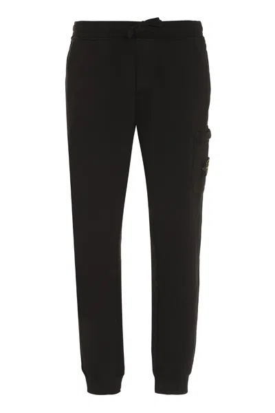 Stone Island Cotton Track-pants In Black