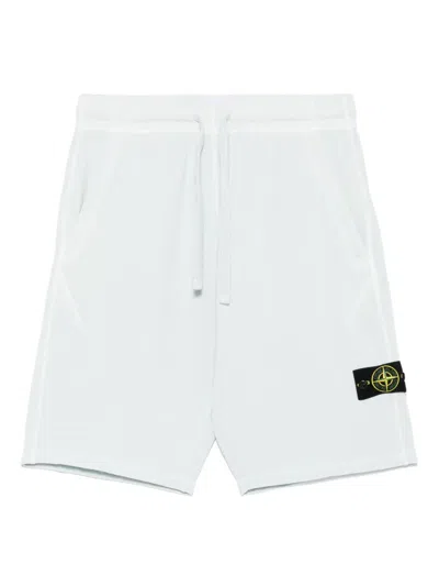 Stone Island Cotton Track Shorts In Blue
