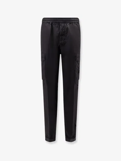 Stone Island Elasticated-waist Cargo Pants In Black