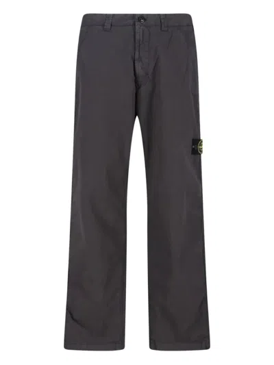Stone Island Cotton Trousers Clothing In Gray