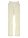 Stone Island Ivory Cotton Pant In Neutrals