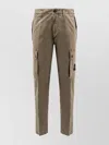Stone Island Cotton Trousers With Belt Loops And Cargo Pockets In Brown