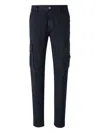 Stone Island Cotton Trousers With Logo In Blue