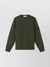 Stone Island Knit Crewneck Sweater In Full Rib Rws Wool Clothing In Green