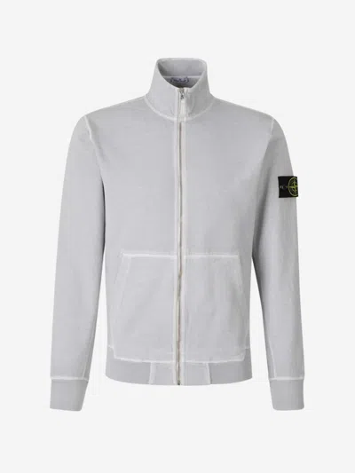 STONE ISLAND STONE ISLAND COTTON ZIP SWEATSHIRT