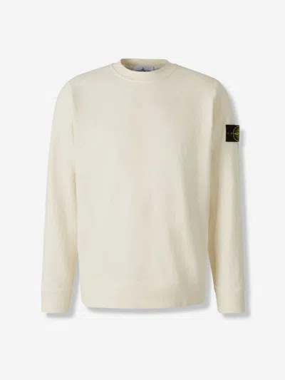 Stone Island Crater Neck Sweatshirt In White