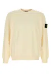 Stone Island Ribbed Crew-neck Cotton Sweater With Long Sleeves In Neutral