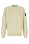 Stone Island Organic Cotton Sweater In Plaster