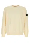 Stone Island Cream Logo Sweater In Neutral