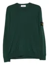 Stone Island Military Green Wool Blend Sweater In Green