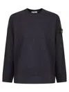 Stone Island Logo Crewneck Sweatshirt In Blue