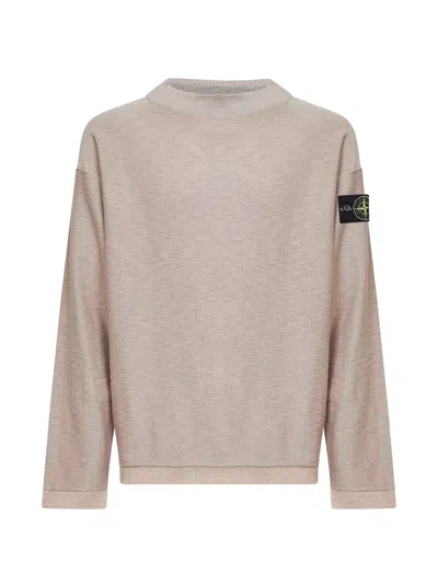 Stone Island Crew Neck Classic Sweater In Neutral