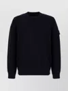 Stone Island Ribbed Hem Long Sleeve Crew Neck Sweater