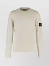 Stone Island Crew-neck Cotton Blend Sweater In Neutral