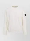Stone Island Wool Blend Sweatshirt With Iconic Logo Patch And Timeless Design In Neutrals
