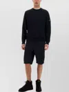 Stone Island Cotton Sweatshirt With Logo Embroidery On The Left Sleeve In Blue