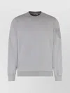 Stone Island Crew-neck Cotton Sweatshirt Compass Detail In Gray