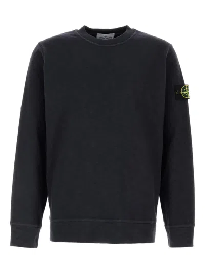 Stone Island Midnight Blue Cotton Sweater In Gray