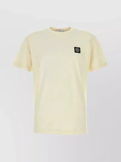Stone Island Crew Neck Cotton T-shirt In Brown