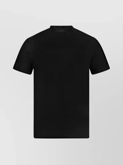 Stone Island Crew Neck Cotton T-shirt In Black