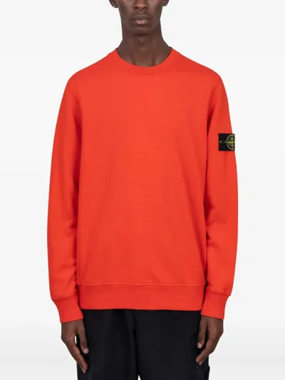 STONE ISLAND CREW-NECK FLEECE SWEATSHIRT
