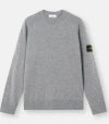 Stone Island Certified Virgin Wool Sweater In Gray