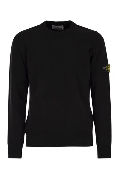STONE ISLAND STONE ISLAND CREW-NECK JUMPER WITH REVERSE STITCH DETAILS