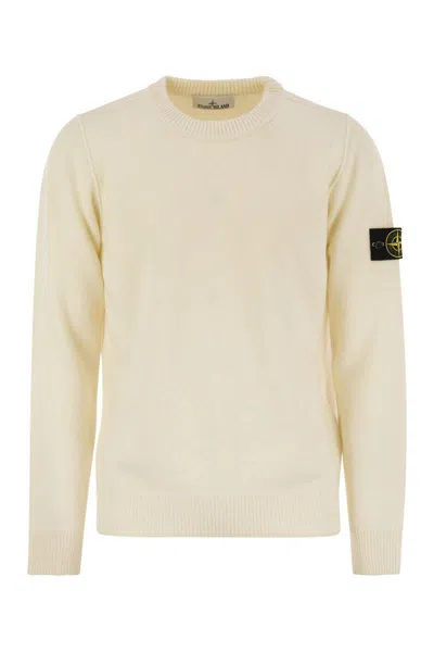 STONE ISLAND STONE ISLAND CREW-NECK JUMPER WITH REVERSE STITCH DETAILS