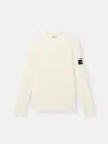 Stone Island Wool Blend Sweatshirt With Iconic Logo Patch And Timeless Design In Neutral