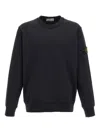 Stone Island Vanisé Brushed Heavy Cotton Sweatshirt In Black
