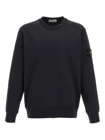 STONE ISLAND CREW-NECK LOGO-BADGE SWEATSHIRT