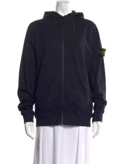 Pre-owned Stone Island Crew Neck Long Sleeve Hoodie In Black