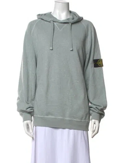 Pre-owned Stone Island Crew Neck Long Sleeve Hoodie In Blue