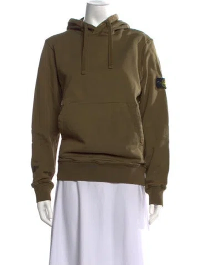 Pre-owned Stone Island Crew Neck Long Sleeve Hoodie In Green