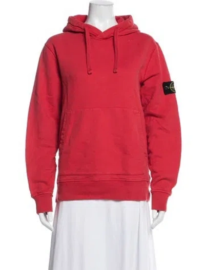 Pre-owned Stone Island Crew Neck Long Sleeve Hoodie In Red