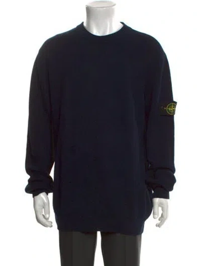 Pre-owned Stone Island Crew Neck Long Sleeve Pullover In Blue