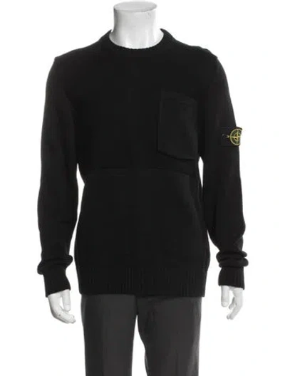Pre-owned Stone Island Crew Neck Long Sleeve Sweatshirt In Black