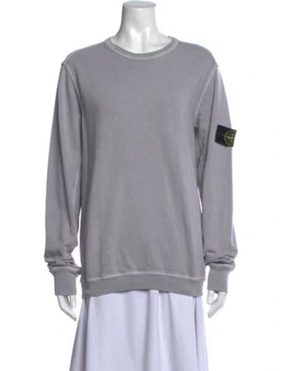 Pre-owned Stone Island Crew Neck Long Sleeve Sweatshirt In Gray