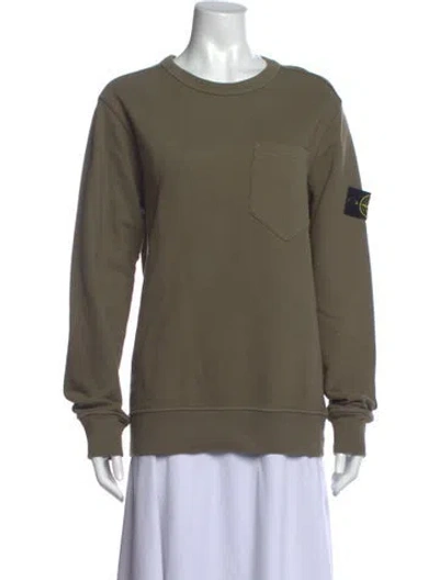 Pre-owned Stone Island Crew Neck Long Sleeve Sweatshirt In Green