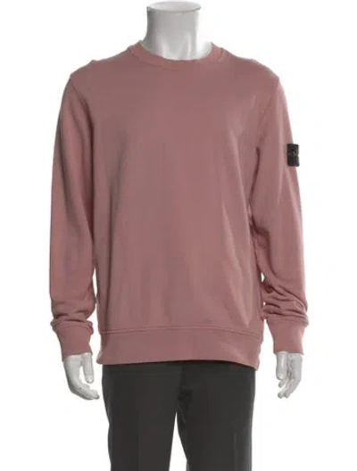 Pre-owned Stone Island Crew Neck Long Sleeve Sweatshirt In Pink