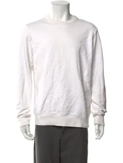 Pre-owned Stone Island Crew Neck Long Sleeve Sweatshirt In White