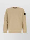 Stone Island Crew Neck Long Sleeve Sweatshirt With Ribbed Cuffs And Hem In Neutral