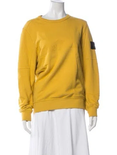 Pre-owned Stone Island Crew Neck Long Sleeve Sweatshirt In Yellow