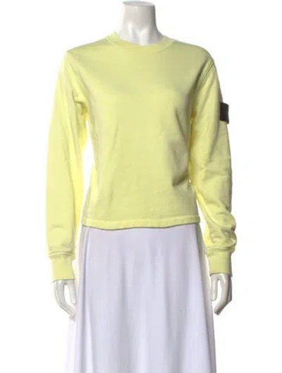 Pre-owned Stone Island Crew Neck Long Sleeve Sweatshirt In Yellow